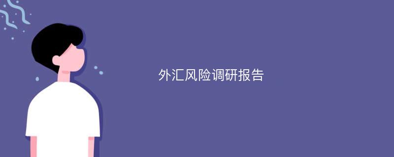 外汇风险调研报告