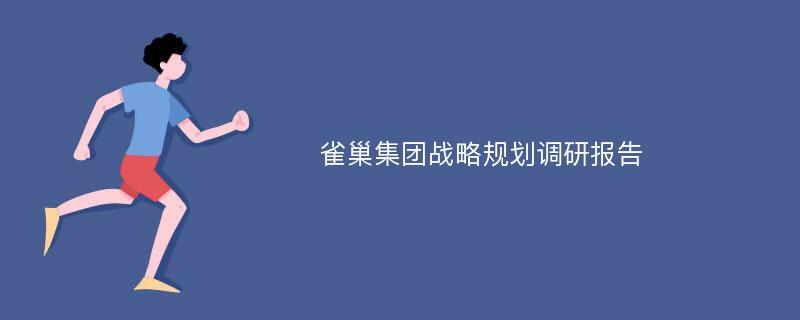 雀巢集团战略规划调研报告