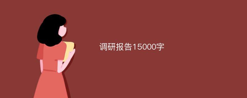 调研报告15000字