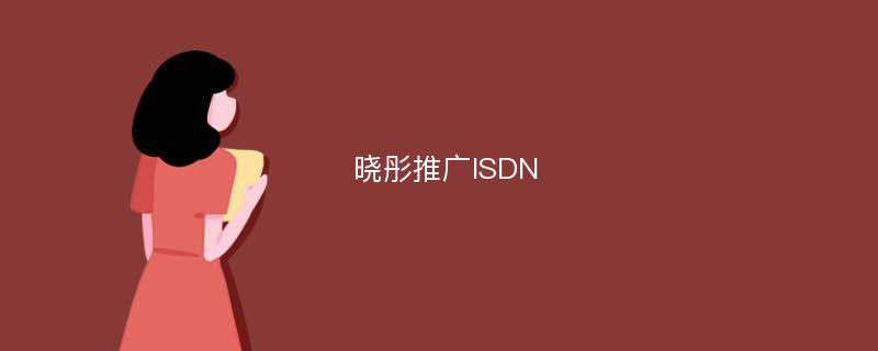 晓彤推广ISDN