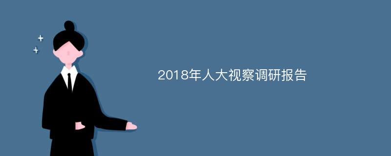 2018年人大视察调研报告